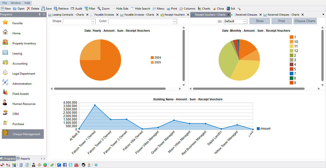 Creating and Customizing Charts in FalconPro Real Estate Software 