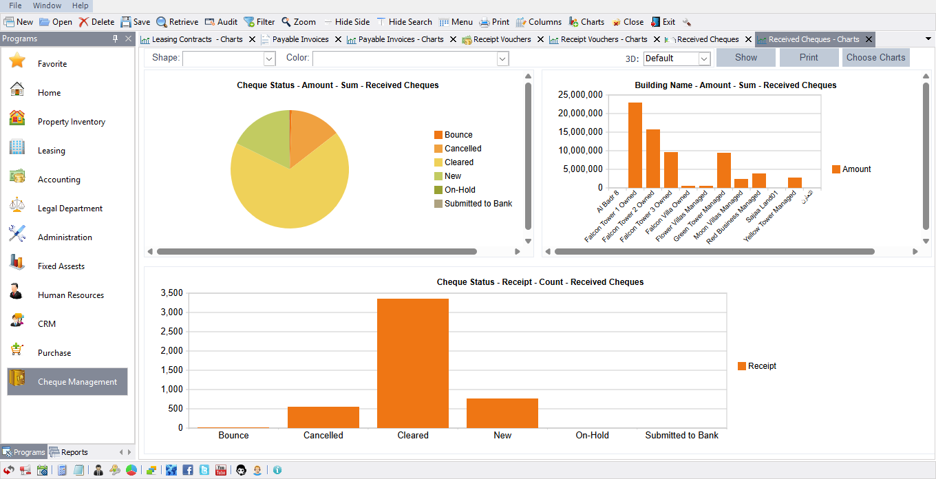 Creating and Customizing Charts in FalconPro Real Estate Software 